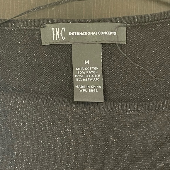 INC Floral Sequence Cotton Short Sleeve Sweater *Like New*. Size M - Picture 2 of 8